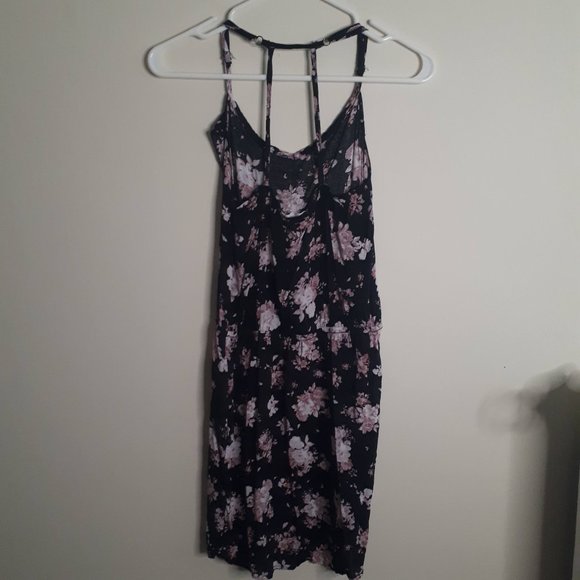 Pink and Black Floral Dress - Picture 2 of 2